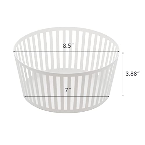 Yamazaki Home Tower Striped Steel Fruit Basket ? Kitchen Storage Produce Holder
