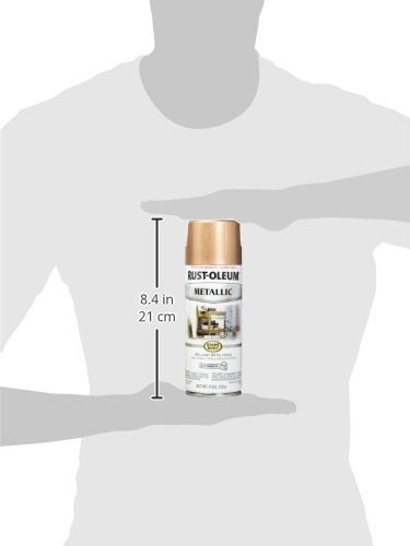 Rust-Oleum Stops Rust Metallic Spray Paint, Rose Gold, 11 oz (Pack of 2)