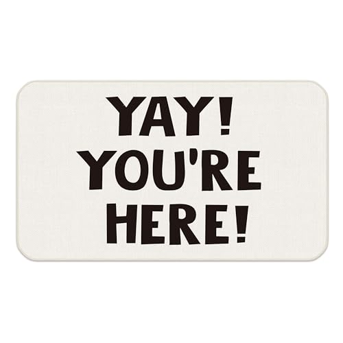 Udinaz Funny Welcome Doormat - You're Here Entrance Mat, Indoor Outdoor, 17x30 Inches, Variation 9