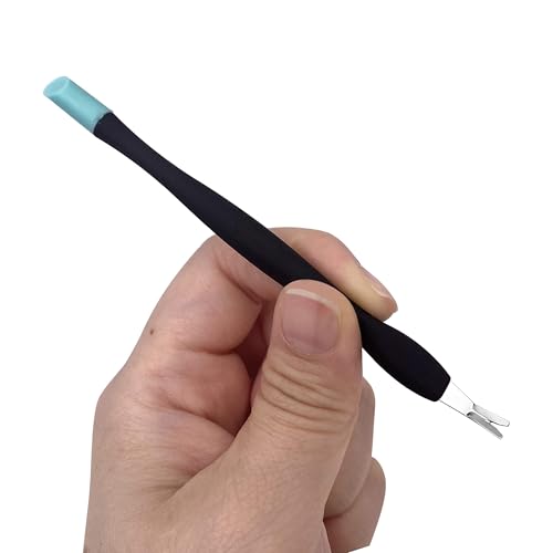 3-Pack Cuticle Trimmer and Pusher with Gentle Rubber Tip for Nails