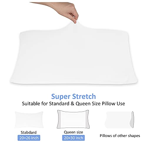 N&Y HOME Jersey Knit Pillowcases - 2-Pack Standard/Queen, White