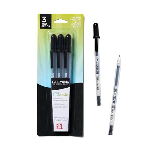 Sakura Gelly Roll Medium Point Gel Ink Pen Set - 3 Count Black