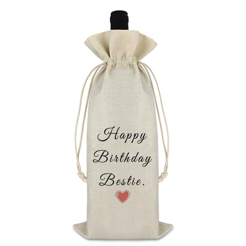 Happy Birthday Bestie Wine Bag | Friendship Gift for Women