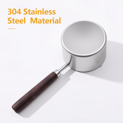 Ondware Stainless Steel Pet Food Scoop with Wooden Handle - 1 Cup