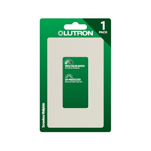 Lutron Claro Light Almond Screwless Light Switch Cover Plate