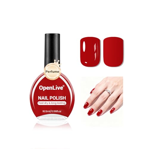 OpenLive 16.5ml Red Perfume Nail Polish Quick Dry Long Lasting
