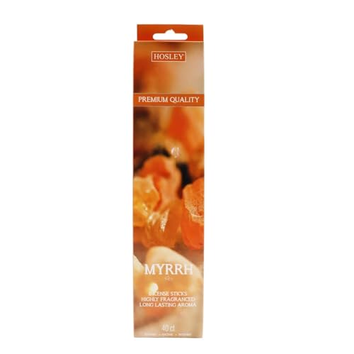 Hosley Myrrh Incense Sticks – 40 Pack for Meditation & Aromatherapy