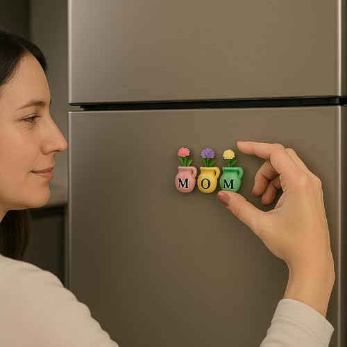 Mini Vase Magnets for Fridge - Unique Gifts for Mom
