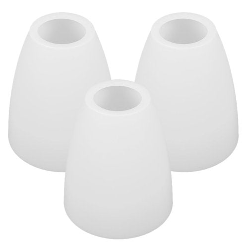 Generic Plastic Lampshade Set of 3 White Lamp Shade Covers with Flat Mouth Design for Table and Floor Lamps Easy Installation and Durable Light Covers for Living Room and Bedroom