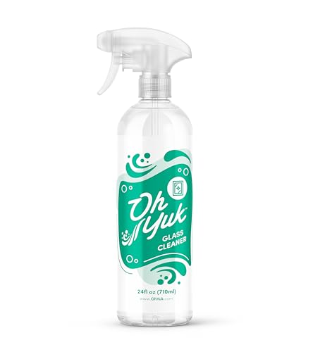Oh Yuk Streak-Free Glass Cleaner Spray, 24 oz Bottle - Vegan & Made in USA