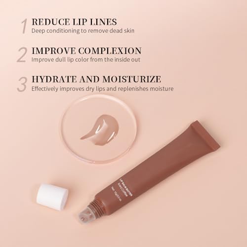 Easilydays Tinted Lip Butter Balm - Hydrating Lip Mask & Gloss (#3 Ices Coffee)