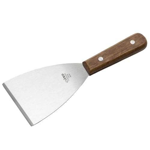 Winco Blade Scraper 4.375" x 3" - Stainless Steel with Wooden Handle