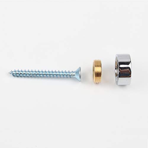 Decorative Mirror Screws 0.6 Inch Brass Cap Nails 4 Pack