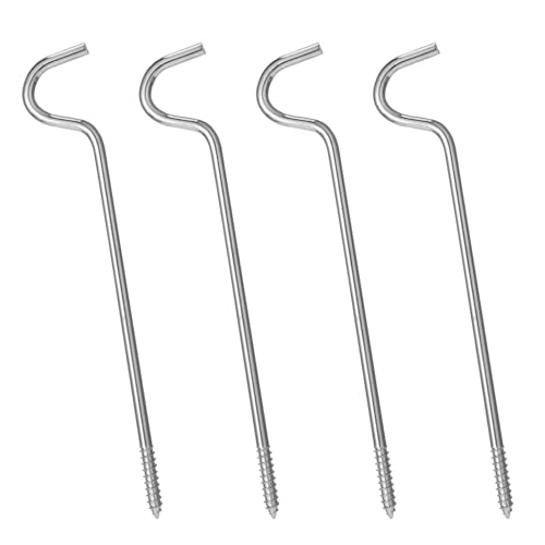 Zelphvt 4 Pcs Metal Curtain Rod Support Brackets, Middle Center Hook Hanger