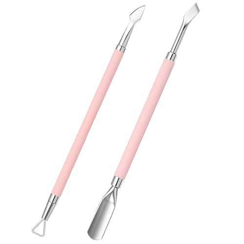 MelodySusie Cuticle Pusher and Nail Polish Scraper Set - Stainless Steel