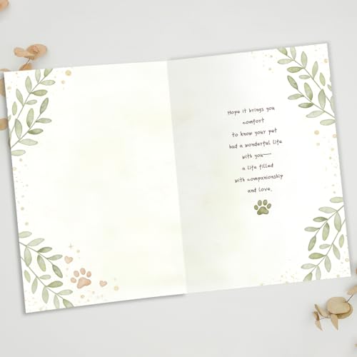 Pet Sympathy Card for Loss of Dog or Cat - Haskerty BK-051