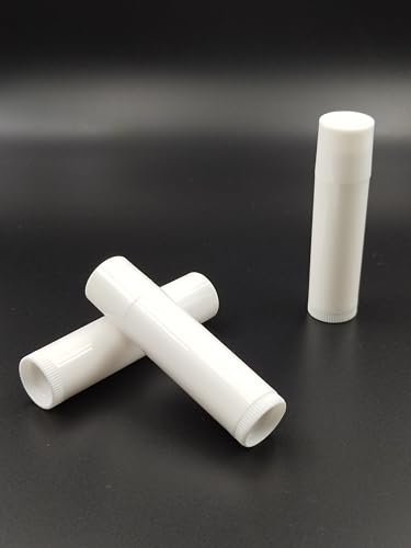 25Pcs Empty Lip Balm Tubes 5g - Refillable White Chapstick Containers