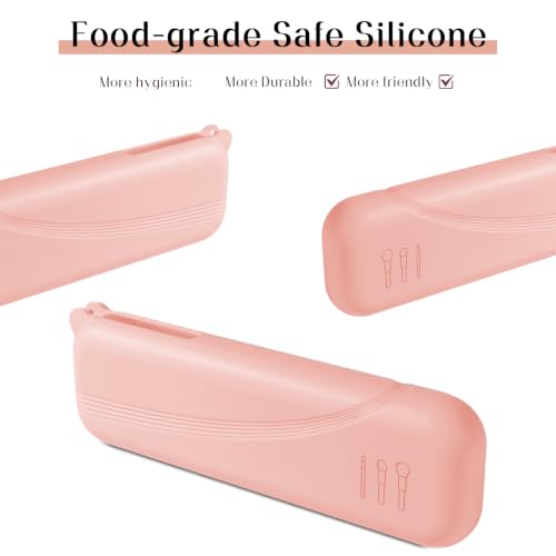 Silicone Makeup Brush Holder - Compact Travel Case for 20+ Brushes