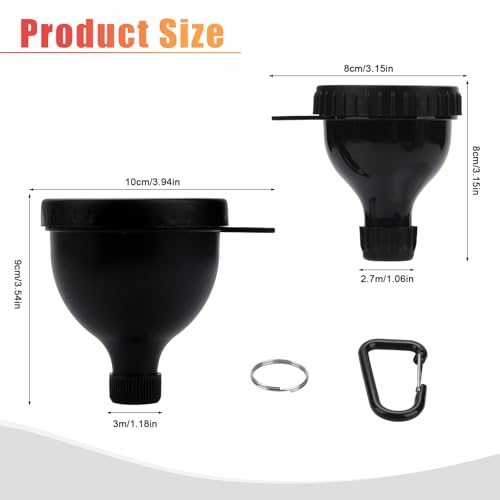 TEESSUE 2-Piece Portable Protein Powder Funnel Container Set (50ml + 100ml)