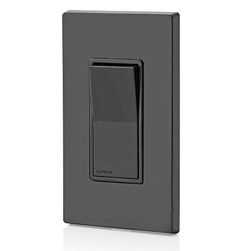 Leviton 15 Amp Decora Rocker Switch, 120/277 Volt, Black