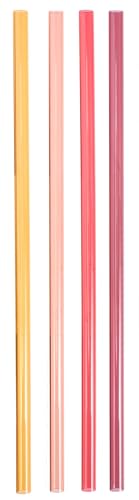 Stanley Quencher Replacement Straws for 30oz Tumbler, 4-Pack, Red-Orange