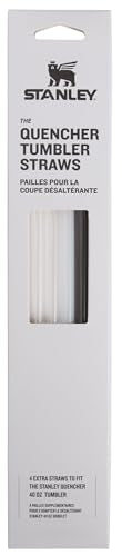 Stanley Quencher Tumbler Replacement Straws 4 Pack for 40oz - BPA-Free & Reusable
