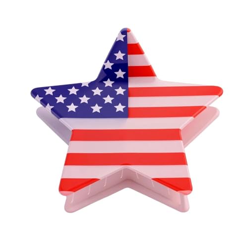American Flag Hair Claw Clip - Patriotic 4th of July Hair Jaw