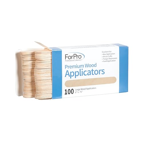 ForPro Large Wooden Waxing Sticks 6" x 0.75" 100-Count