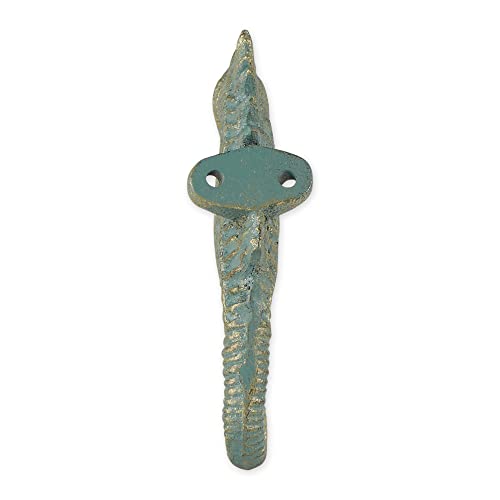 DII Cast Iron Collection Decorative Wall Hook Set, Seahorse Hook, 2 Count