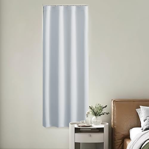 NICETOWN Thermal Insulated French Door Curtain 36" x 72" Greyish White