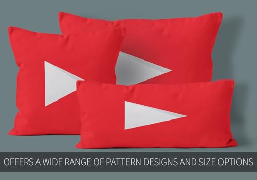 YouTube Logo Throw Pillow Cover - Double-Sided, 26x26 Inches