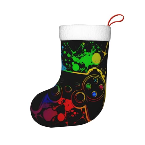 Gamer Gamepad Christmas Stocking Large Holiday Decor - One Size
