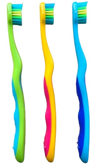 Oral Basics Kids Toothbrush Extra Soft for Toddlers Ages 2 and Up - 3 Pack