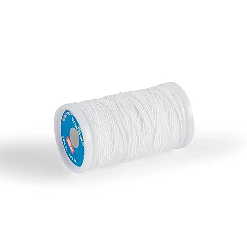 Prym Elastic Sewing Thread - White, 22 Yards (20 M) for Knitting & Sewing