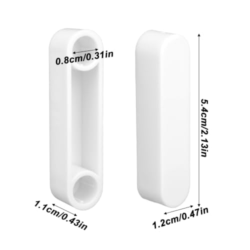 8 Pack White ABS Wire Shelving End Caps for Closet Rods & Shelves