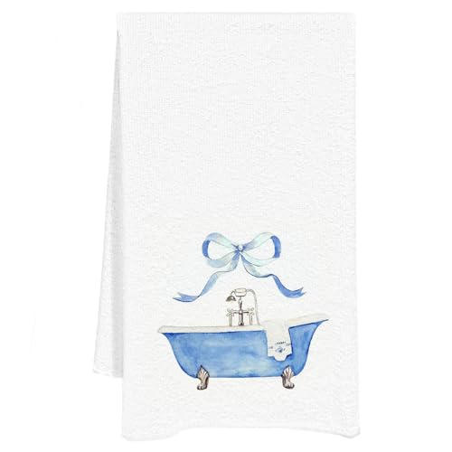 Blue Microfiber Kitchen & Bathroom Towel - 16x24 Inch, Quick-Dry