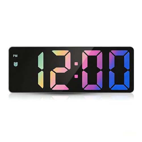 Colorful AMIR LED Digital Alarm Clock with Snooze & Dimmable Display