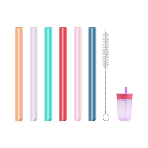 KLOWOAH Replacement Straws for Owala 12oz & 15oz Insulated Tumblers, 6 Colors with Brush