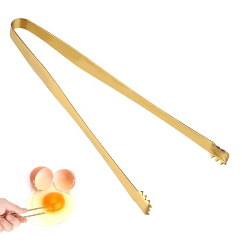 Stainless Steel Egg Chalaza Remover Tongs - 5.98 Inch Gold Kitchen Tool