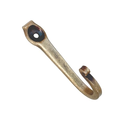 Living Ideas Hand Forged Iron Wall Hook - Rustic Farmhouse Coat & Towel Rack