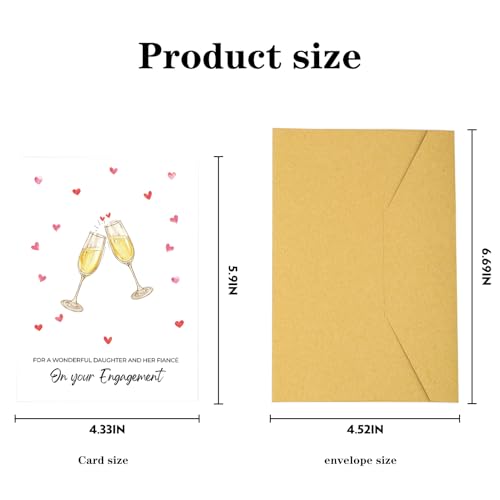 Elegant Engagement Card from Parents to Daughter & Future Son-in-Law (Initial-A)