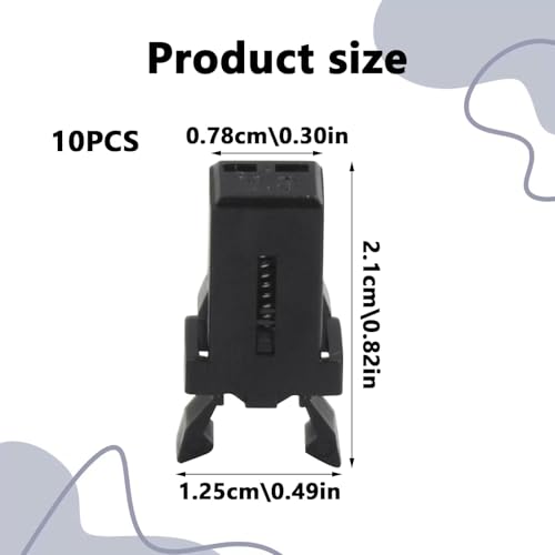 10 Pack Black Plastic Bin Lid Clips with Self-Locking Mechanism