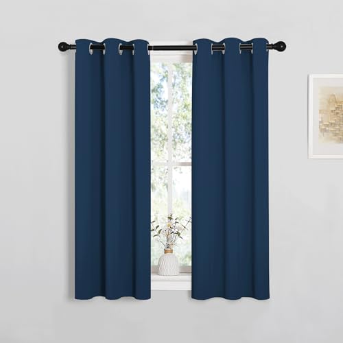 NICETOWN Thermal Insulated Blackout Curtains - Moroccan Blue, 29" x 45"