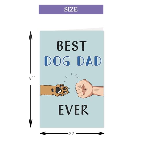 Cute Dog Dad Father's Day Card - Best Dog Dad Ever Gift