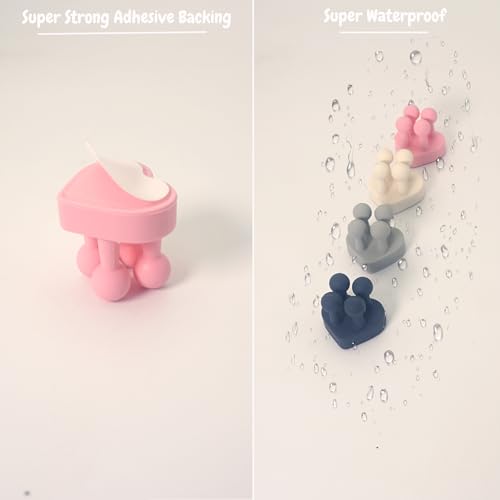 Heart-Shaped Waterproof Silicone Toothbrush Holder - Multi-Function Wall Hook