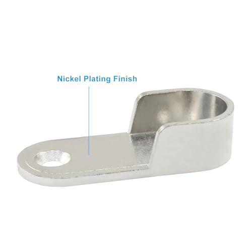 Heavy Duty Zinc Alloy Oval Closet Rod Bracket Supports - 2 Pack