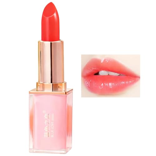 BLUE LOVE Temperature-Activated Color Changing Lipstick - Hydrating Cherry Red
