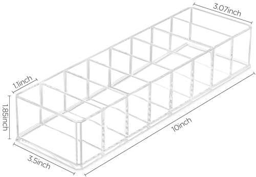 HBlife Clear Acrylic Makeup Organizer with 8 Spaces for Vanity