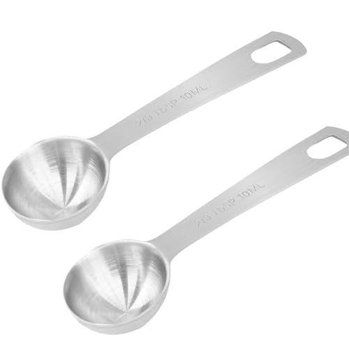 Marvexi Stainless Steel Measuring Spoons Set - 2/3 Tbsp, 2 Tsp, 10 mL