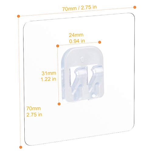 YeeBeny Transparent Corner Shower Caddy Adhesive Hooks 4 Pack for Bathroom